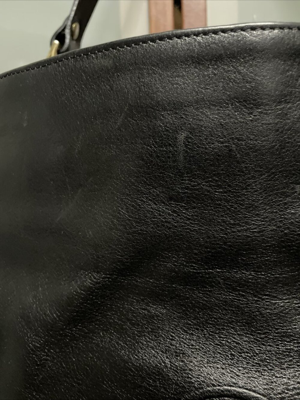 Sergio Cerruti Roma Vintage Large Black Leather Logo Shoulder Hobo Handbag Purse - Picture 14 of 14